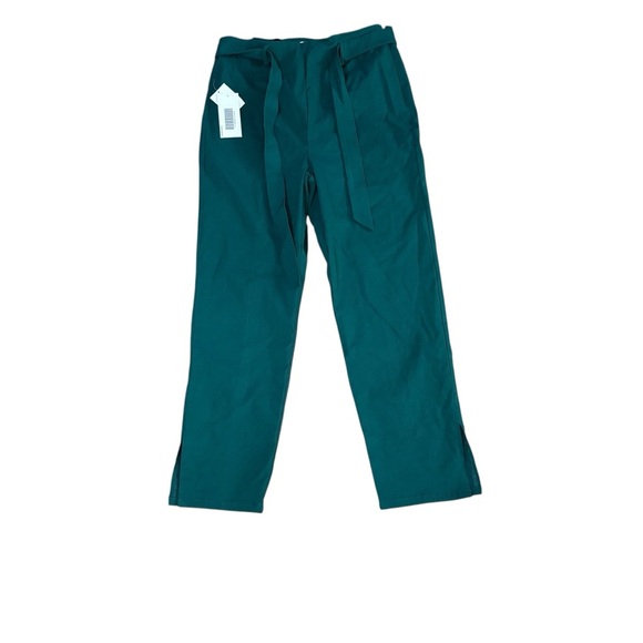 JustFab Pants - JustFab Dark Green/Teal High-Waist Paperbag Pants | Size XL | NWT